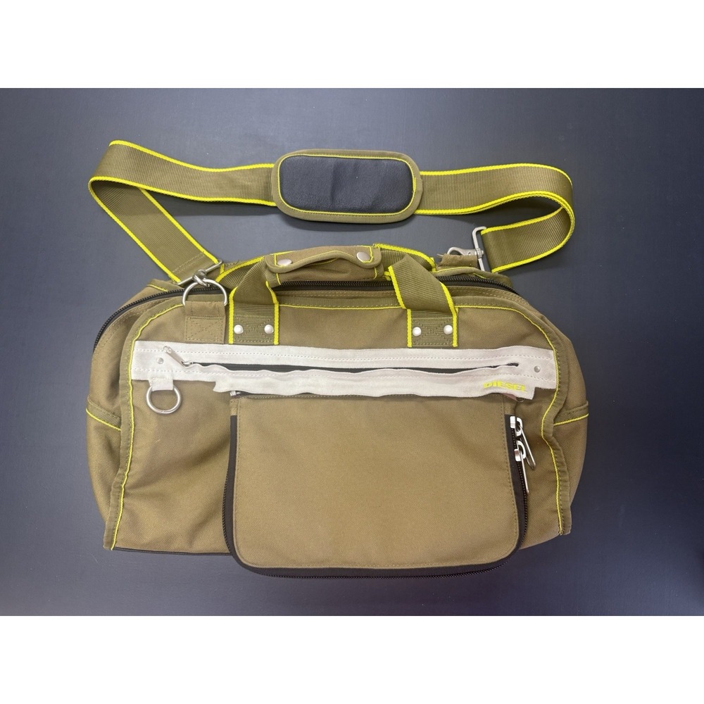 Diesel Spare Parts Large Multi Pockets Canvas Messenger Bag Y2K Gorpcore Grunge